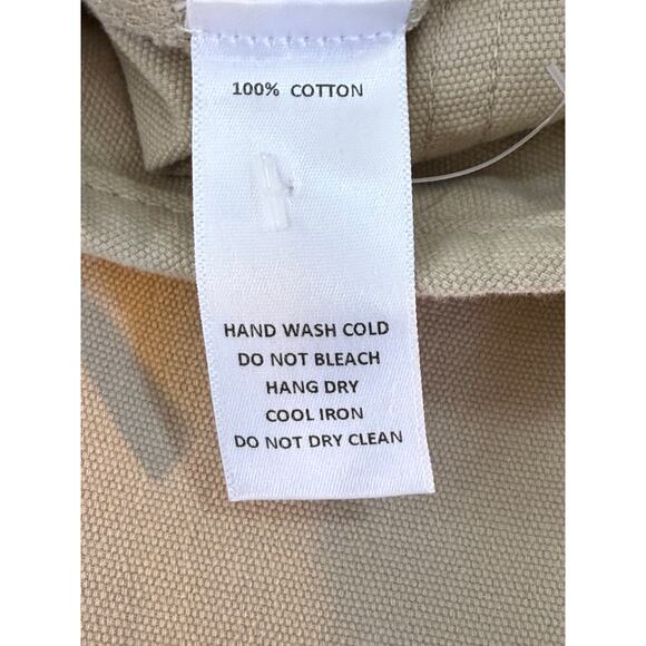 Mod Ref Tan Button Closure Straight Leg 100% Cotton High Waist Bottoms Size M - Picture 8 of 9